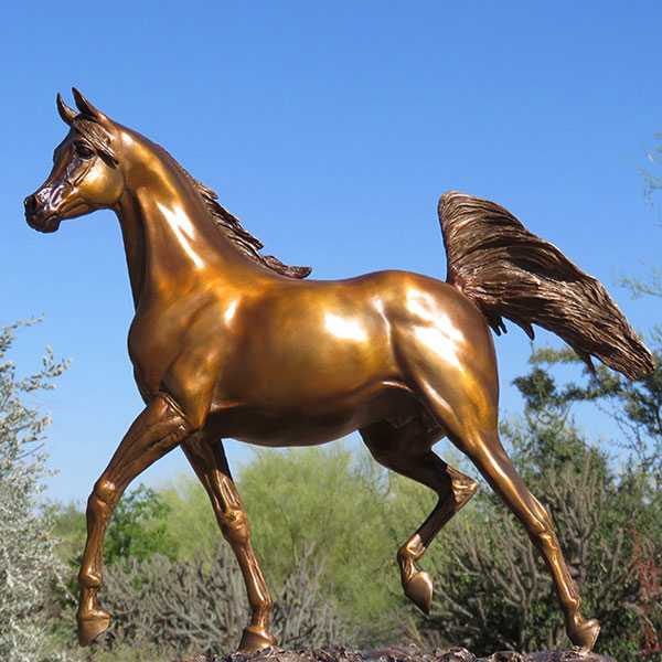 Arabian Horse Statue Bronze Standing Horse Sculptures for Home or Garden Decor for Sale BOKK-488