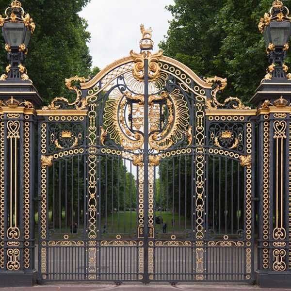 Modern large sliding garden gate design wrought iron driveway gates for sale--IOK-181