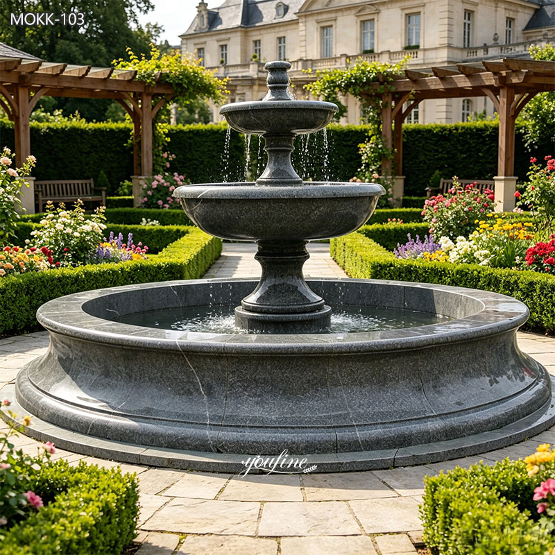 Black Marble Backyard Fountain MOKK-103