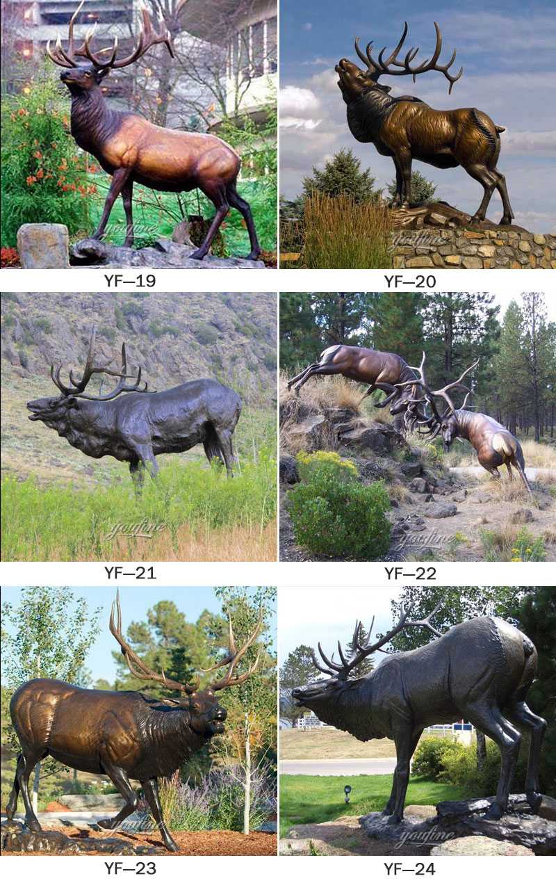 buy antique bronze stag statues for sale