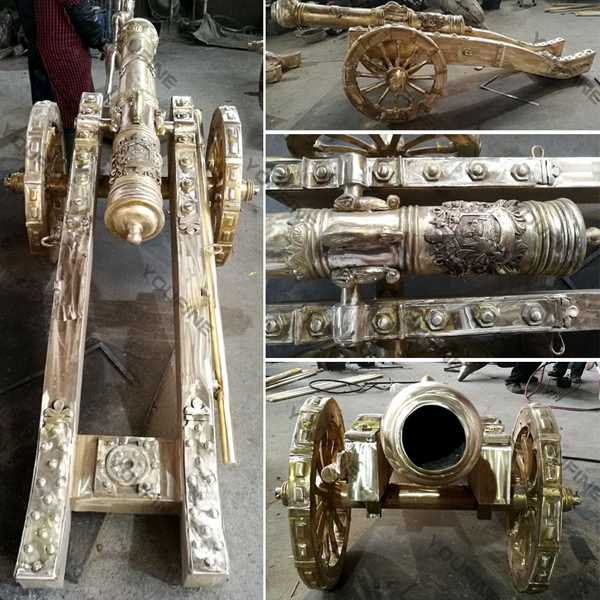 buy life size custom antique bronze cannon for sale