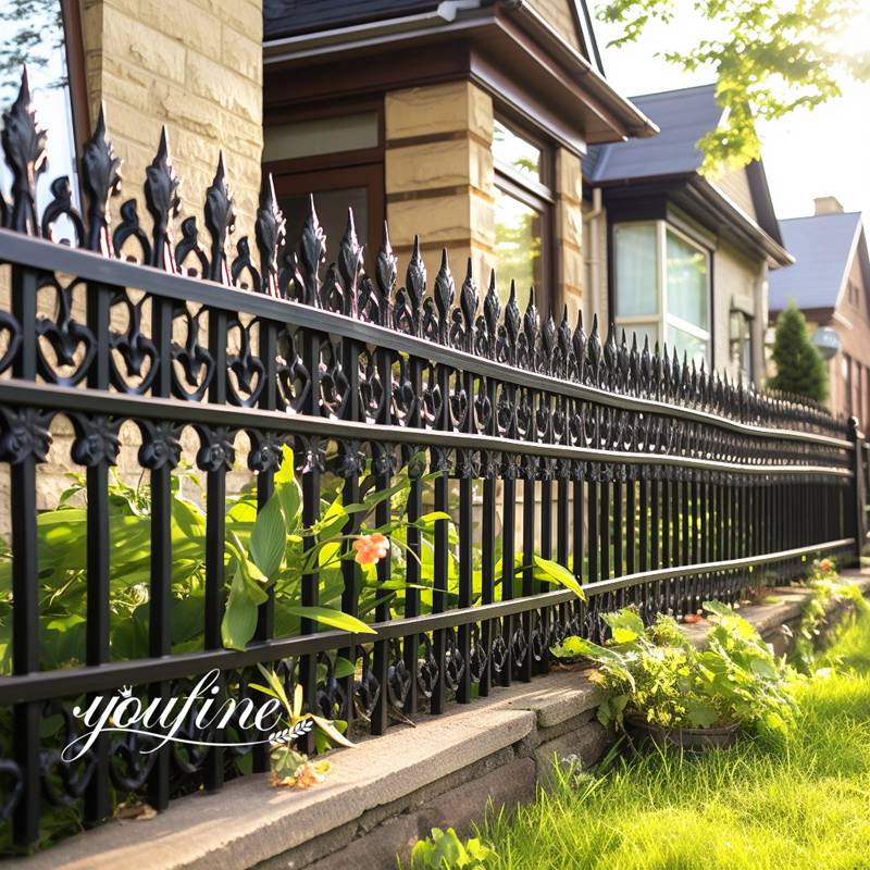 Antique bespoke garden cast iron fence front railing design of garden for sale–IOK-222