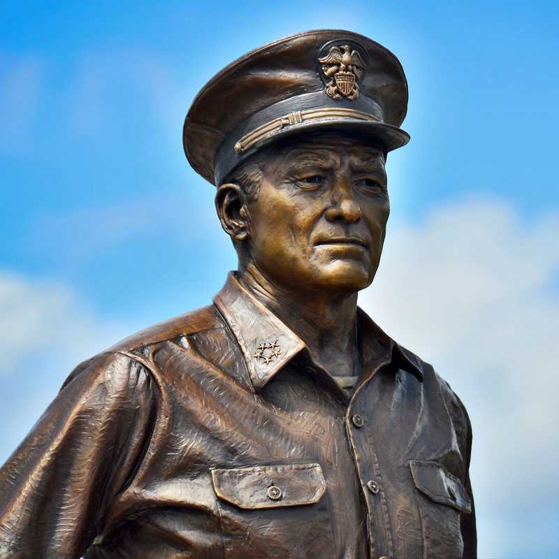 casting bronze famous statue American Navy Admiral Nimitz and his bronze sculpture for sale