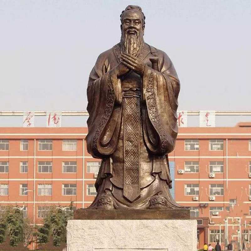 famous antique bronze Confucius statue for sale