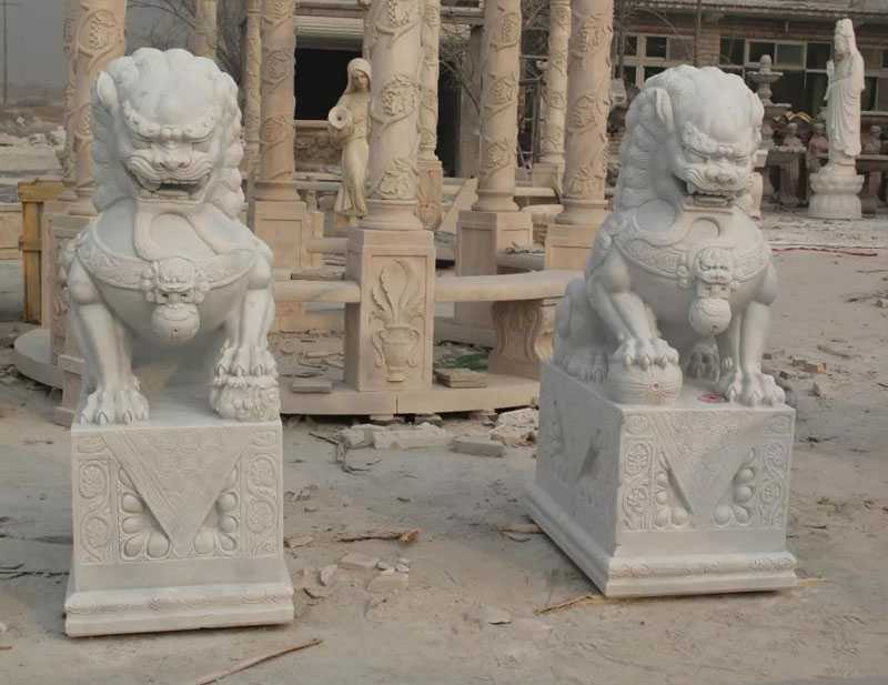 guardian lion statues for entrance decor