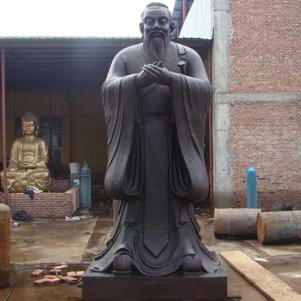 life size antique bronze Confucius statue for sale