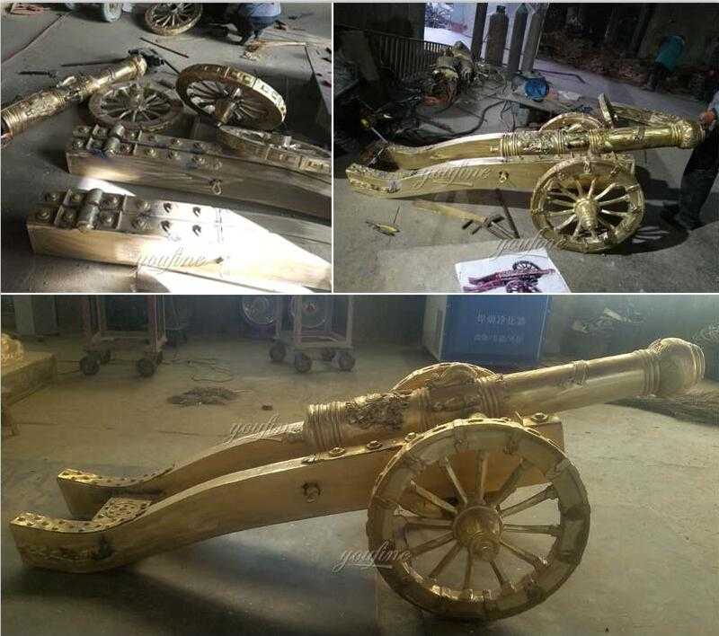 life size custom antique bronze cannon for sale