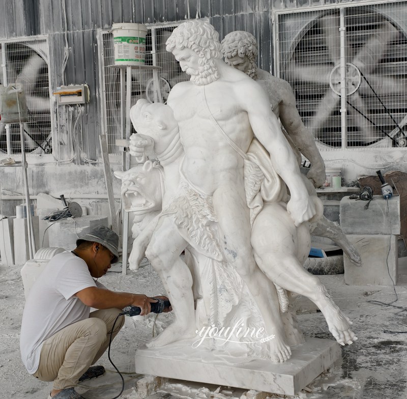 lifesize hercules statue carving process