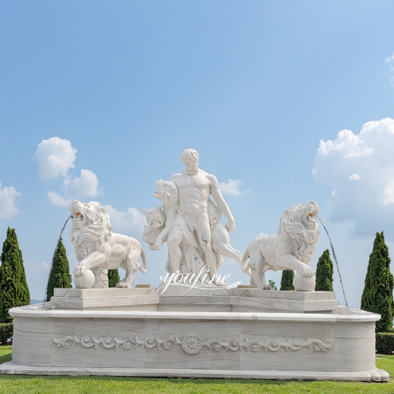 marble hercules statue fountain