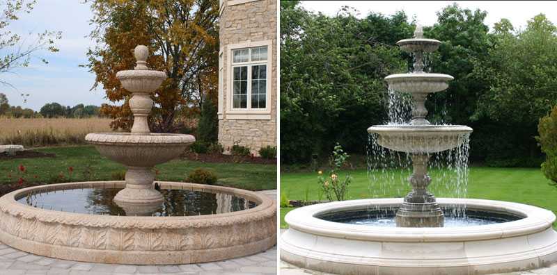 marble tiered garden water fountain for sale