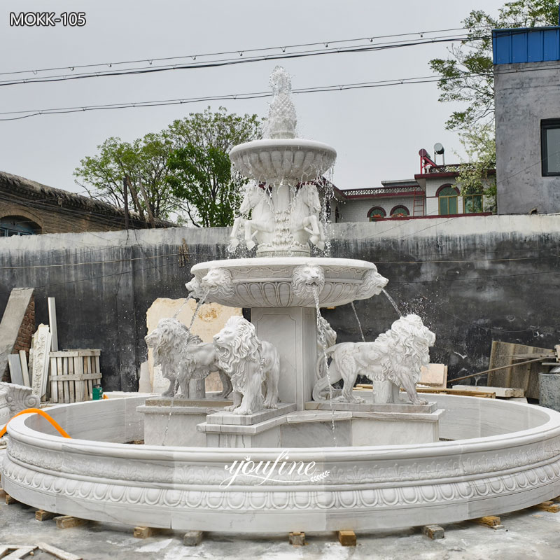 stone lion fountain