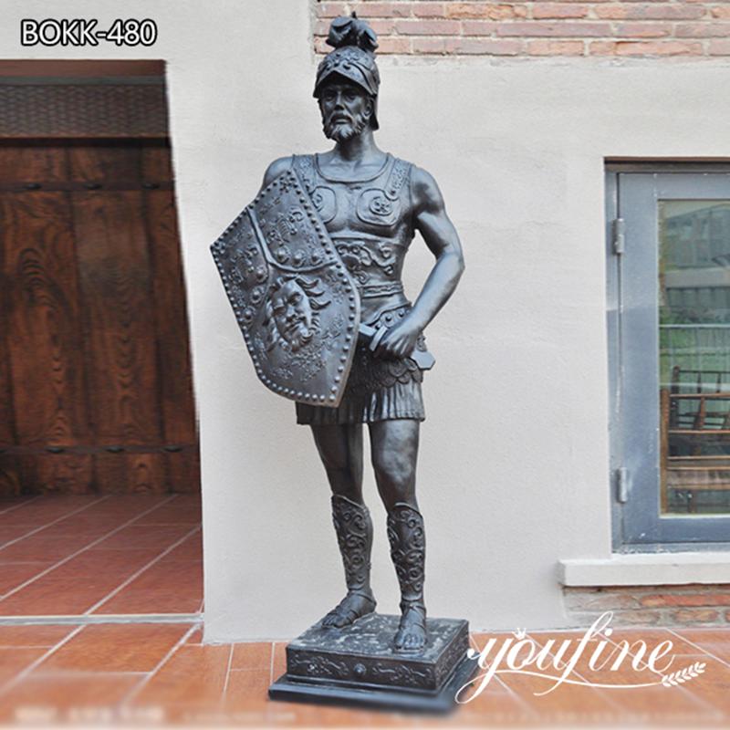 Customized Bronze Warrior Statue Trojan Life-size Garden Art for Sale BOKK-480