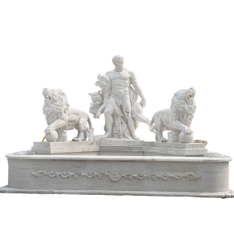 white hercules fountain