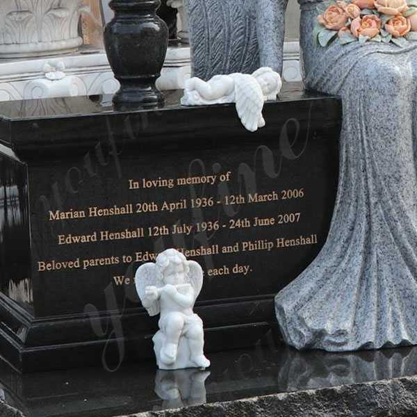 Discount Angel Headstones For Graves Black Large Granite Angel Headstone Designs For Baby