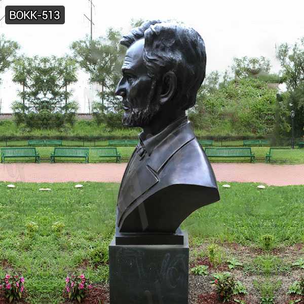 Large Custom Made Abraham Lincoln Replica of Bronze Bust Statue Decorative Bust Sculptures for Home Decor