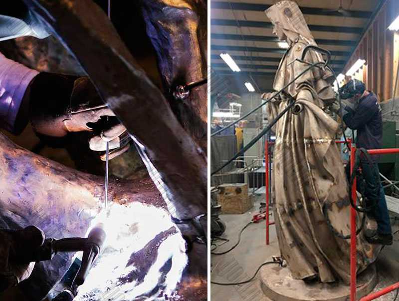 7.metal welding of our lady of virgin mary statue