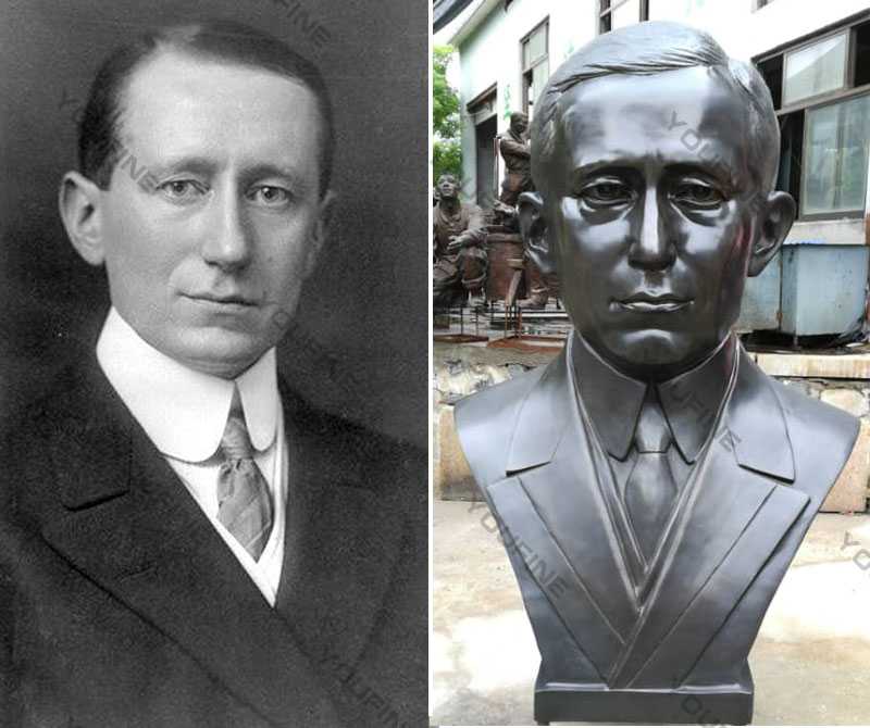 famous custom bust sculpture Guglielmo Marconi