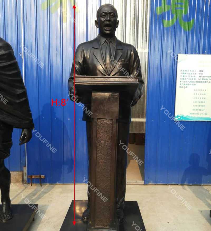 Cusotm made Life size famous bronze statue Martin Luther King on speech replica for sale