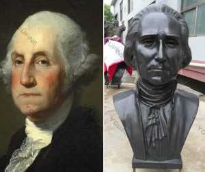 Custom Made Famous Bronze Bust Sculpture of George Washington Life Size Busts for Sale