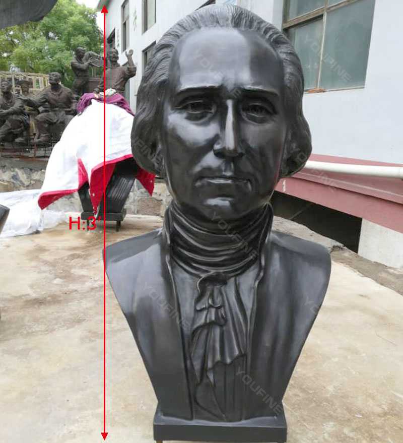 Famous Bronze Bust Sculpture of George Washington Replica Life Size Busts for Sale