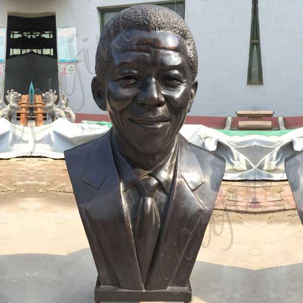 Famous Casting Bronze Nelson Rolihlahla Mandela Replica of Head Bust Sculpture Cost for Sale-BOKK-516