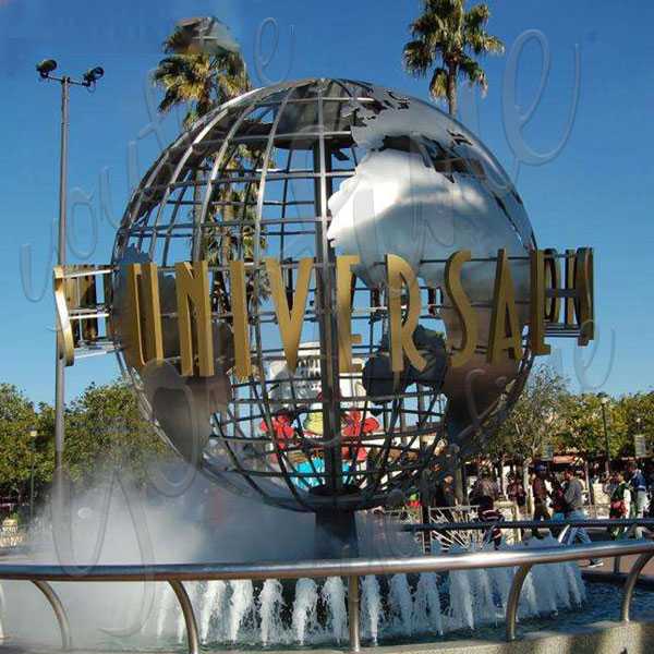 Gazing globe famous metal sculpture outdoor world globes stainless steel globe map sculpture design for sale--CSS-50