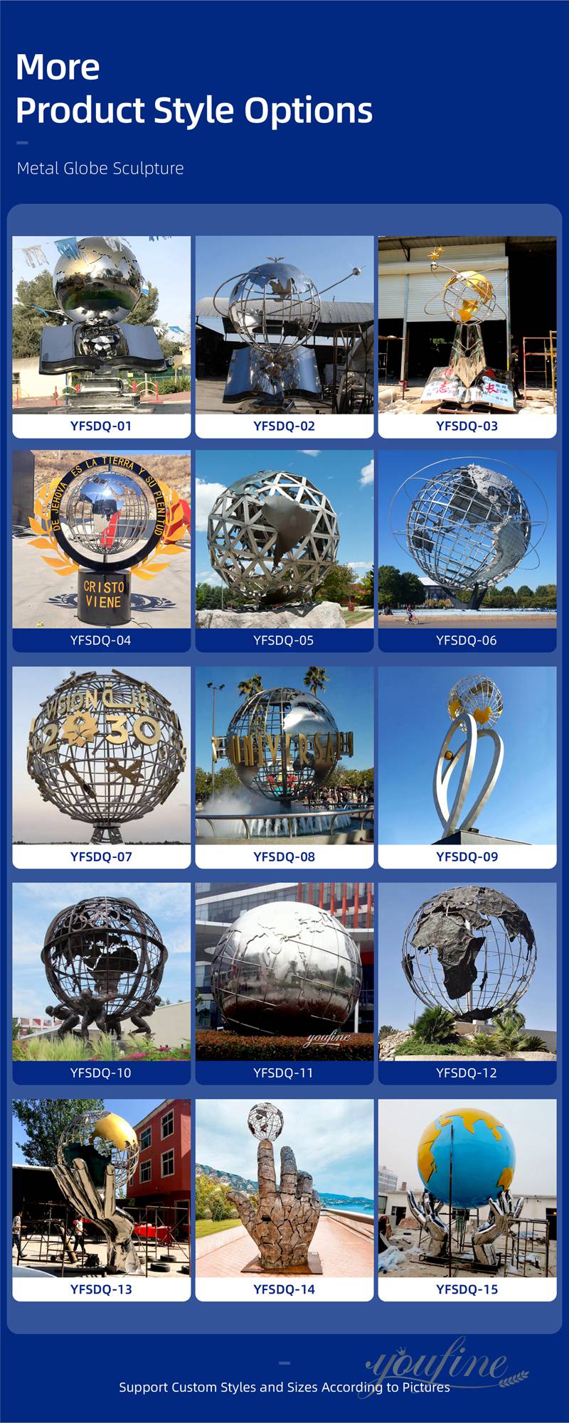 Giant World Stainless Steel Globe Sculpture Mirror Sphere Design