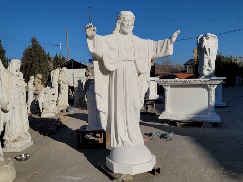 Jesus statue made of marble