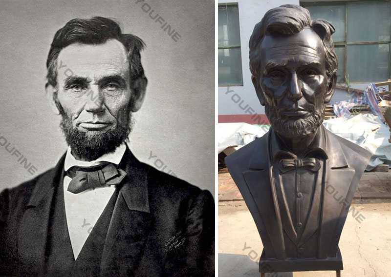 Large Custom Made Abraham Lincoln Replica of Bronze Bust Statue Decorative Bust Sculptures design