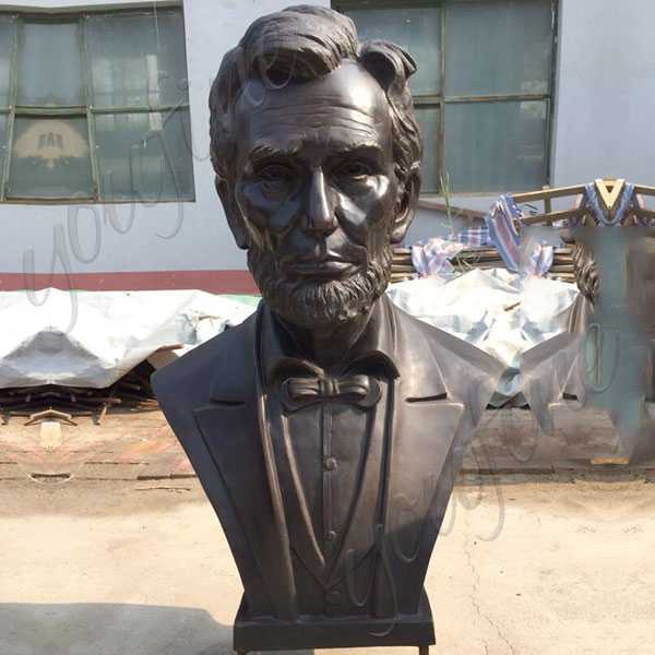 Large Custom Made Abraham Lincoln Replica of Bronze Bust Statue Decorative Bust Sculptures for Home Decor–BOKK-513