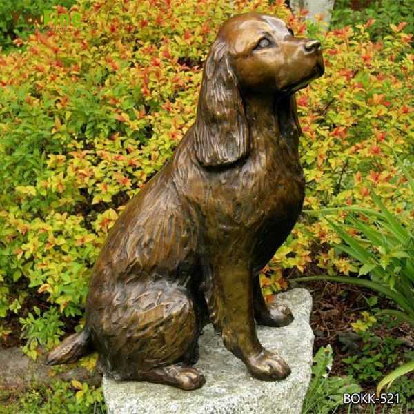 Life Size Custom Dog Statues Antique Bronze Dog Garden Statue for Our American Friend