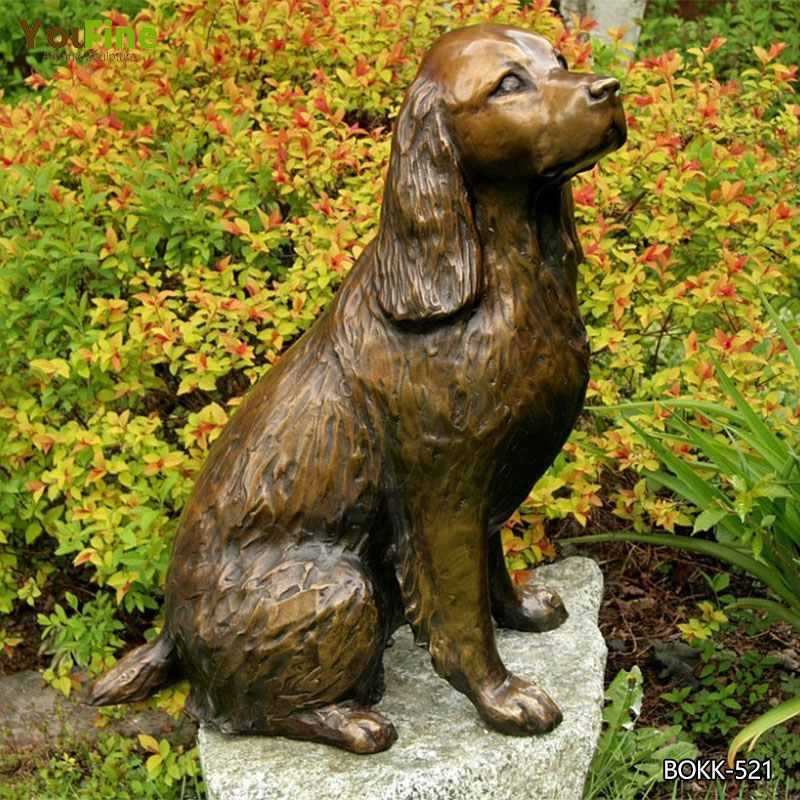 Life Size Custom Dog Statues Antique Bronze Dog Garden Statue for Our American Friend for Sale BOKK-521