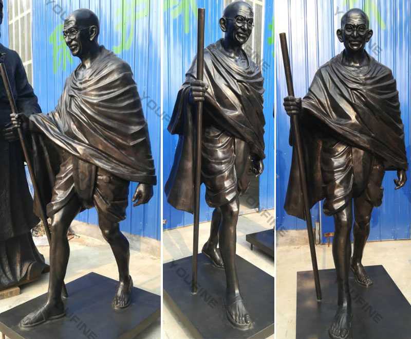 Life size happy Gandhi Jayanti Status Famous bronze statue of gandhi jayanti status replica for memorary
