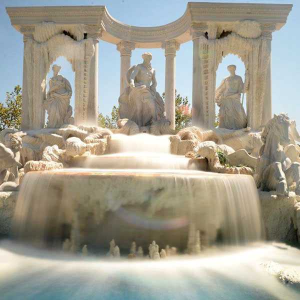 The world largest marble outdoor water fountain italian Trevi Fountain replica for sale--MOKK-01