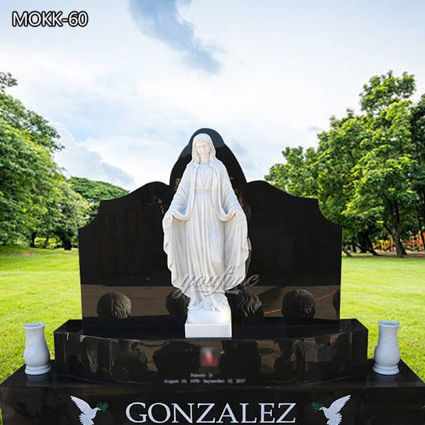 Uprightn Catholic Virgin Mary Statues Headstone Design MOKK-60