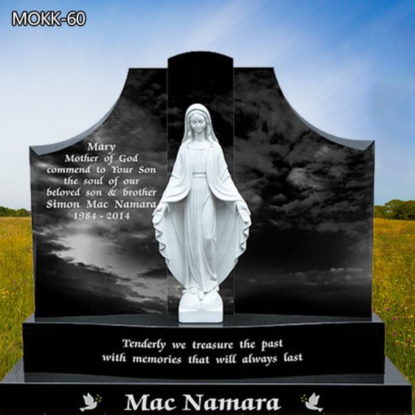 Uprightn Catholic Virgin Mary Statues Headstone Design MOKK-60