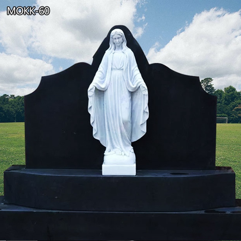 Uprightn Catholic Virgin Mary Statues Headstone Design MOKK-60