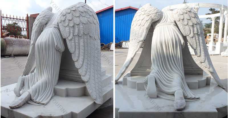 Hot Sell Life Size Weeping Angel Monument Headstone Angel Statues for ...