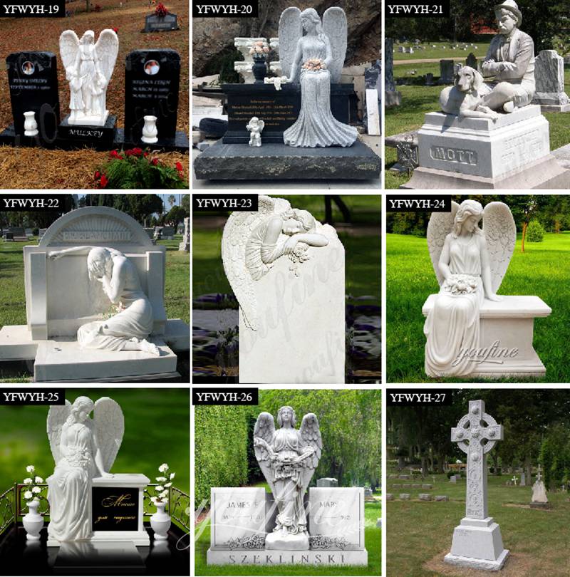 angel headstone designs