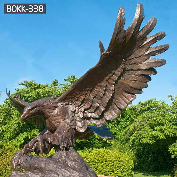 antique bronze eagle statue for sale--BOKK-338