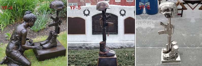 battlefield cross statue fallen soldier garden statue for sale