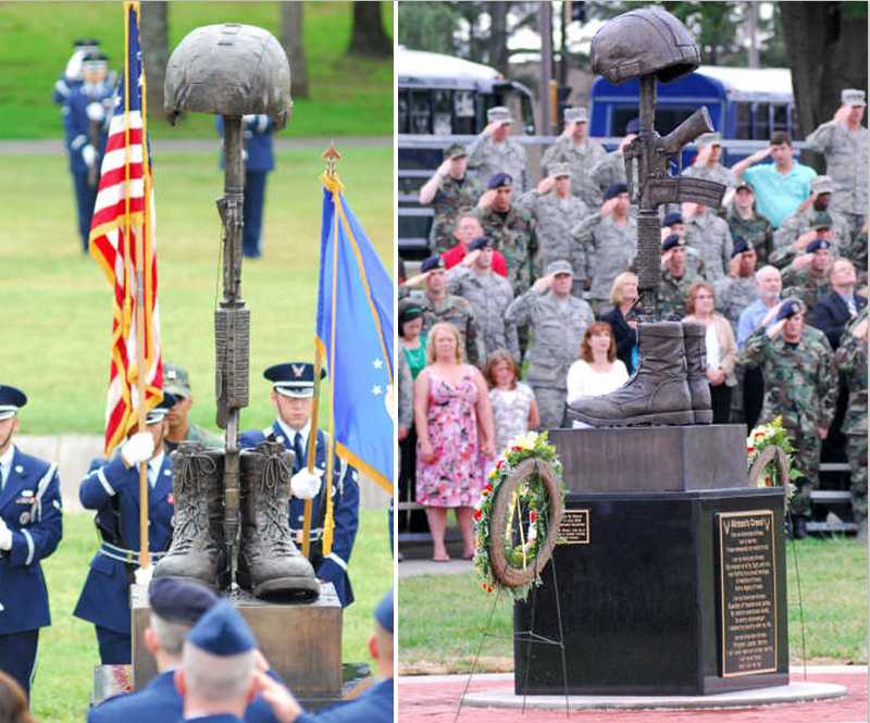 boots rifle and helmet statue designs battlefield cross memorial for sale