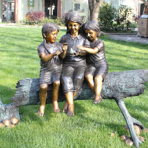 bronze child statue for lawn decor for sale