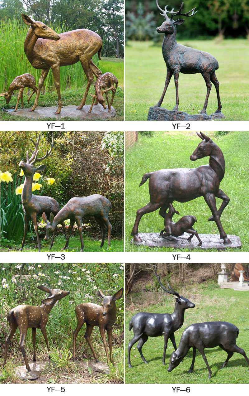 bronze deer statue