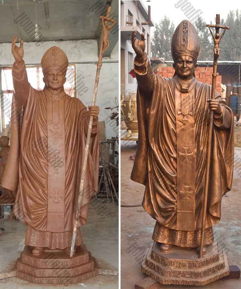 catholic statue bronze pope John Paul II statue for sale