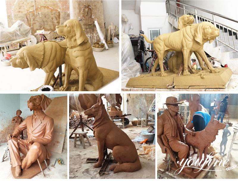 german shepherd statue outdoor-YouFine Sculpture