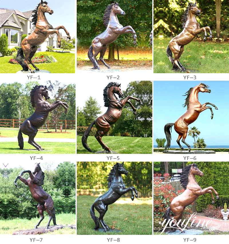 Bronze Cast Horse Statue Metal Garden Lawn OrnamentsYouFine