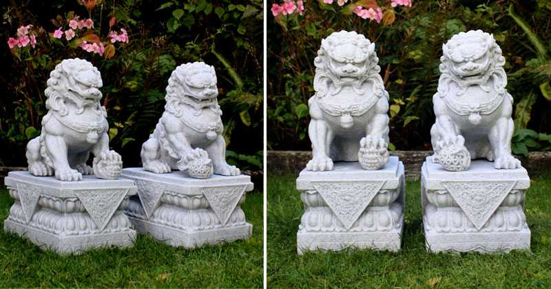 life size foo dog front building outdoor guardian lion statue for sale for China factory