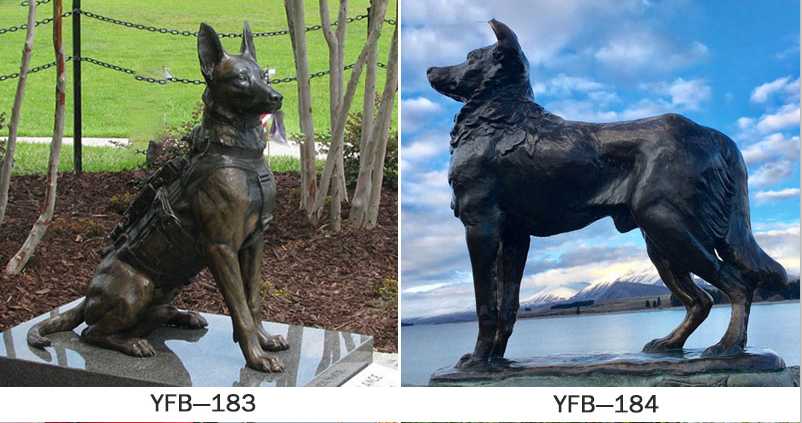 life size modern dog sculpture