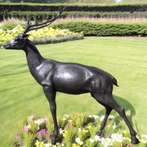 lifesize bronze deer statue